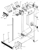 Refrigerator/freezer controls and cabinet parts