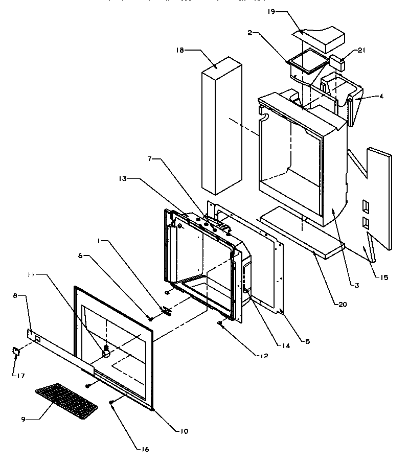 ICE AND WATER CAVITY (GRH2203B/P1168106WE) (GRH2203W/P1168105WW) (GRH2402SW/P1168104WW)