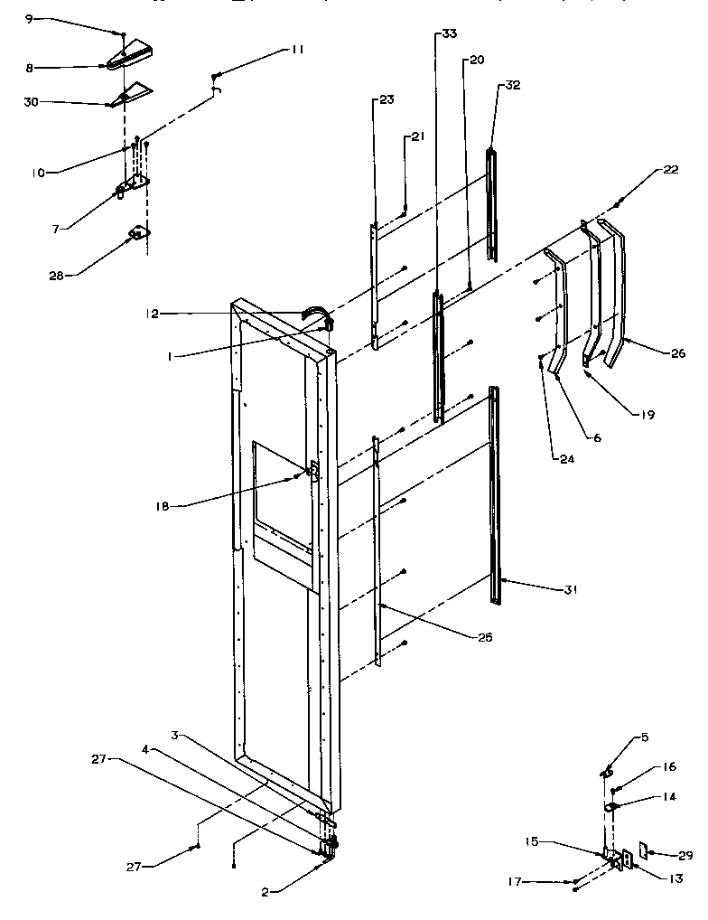 Freezer door hinge and trim parts (spd22q2e/p1181314we) (spd22q2l/p1181314wl) (spd22q2w/p1181314ww) (spd25qa3e/p1181315we) (spd25qa3e/p1181321we) (spd25qa3l/p1181315wl) (spd25qa3l/p1181321wl) (spd25qa3w/p1181315ww) (spd25qa3w/p1181321ww)