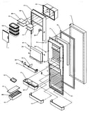 Refrigerator door (spd25qa3e/p1181315we) (spd25qa3e/p1181321we) (spd25qa3l/p1181315wl) (spd25qa3l/p1181321wl) (spd25qa3w/p1181315ww) (spd25qa3w/p1181321ww)