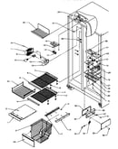 Freezer shelving and refrigerator light