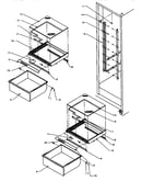 Refrigerator shelving and drawers