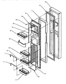 Freezer door (sxd27q2e/p1181313we) (sxd27q2l/p1181313wl) (sxd27q2w/p1181313ww)