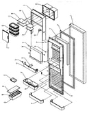 Refrigerator door (sxd25qa3e/p1181310we) (sxd25qa3e/p1181320we) (sxd25qa3e/p1181324we) (sxd25qa3l/p1181310wl) (sxd25qa3l/p1181320wl) (sxd25qa3l/p1181324wl) (sxd25qa3w/p1181310ww) (sxd25qa3w/p1181320ww) (sxd25qa3w/p1181324ww)