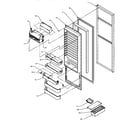 Amana SXD25QA3W-P1181320WW refrigerator door (sxd22q2e/p1181308we) (sxd22q2l/p1181308wl) (sxd22q2w/p1181308ww) diagram