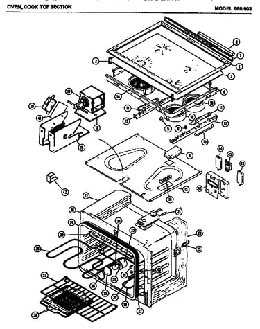 Oven, cook top