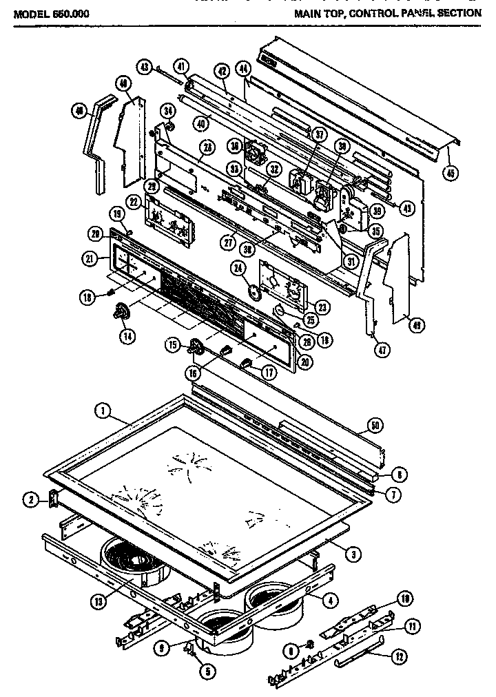 Main top, control panel