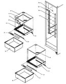 Refrigerator shelving and drawers