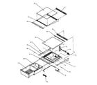 Amana SSD25NW-P1181304WW refrigerator shelving and drawers diagram