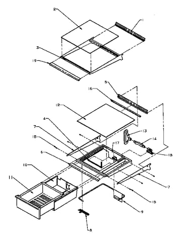 Refrigerator shelving and drawers