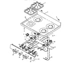 Caloric RLN385UW/P1142394NW open top burner assembly (rln330uw/p1142815nw) (rln340ul/p1142388nl) (rln340uw/p1142388nw) (rln340vl/p1142821nl) (rln340vw/p1142821nw) (rln345ul/p1142389nl) (rln345uw/p1142389nw) (rln347ul/p1142923nl) (rln347uw/p1142923nw) (rln362ul/p1142390nl) (rln362uw diagram