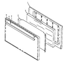 Caloric RLN381UWW/P1142391NWW oven door assembly (rln330uw/p1142815nw) (rln340ul/p1142388nl) (rln340uw/p1142388nw) (rln340vl/p1142821nl) (rln340vw/p1142821nw) (rln345ul/p1142389nl) (rln345uw/p1142389nw) diagram