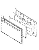 Oven door assembly (rln330uw/p1142815nw) (rln340ul/p1142388nl) (rln340uw/p1142388nw) (rln340vl/p1142821nl) (rln340vw/p1142821nw) (rln345ul/p1142389nl) (rln345uw/p1142389nw)