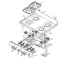 Caloric RLN381UWW/P1143084NWW open top burner assembly (rln330uw/p1143073nw) (rln340ul/p1143074nl) (rln340uw/p1143074nw) (rln340vl/p1143075nl) (rln340vw/p1143075nw) (rln345ul/p1143076nl) (rln345uw/p1143076nw) (rln347ul/p1143077nl) (rln347uw/p1143077nw) (rln362ul/p1143078nl) (rln362uw diagram