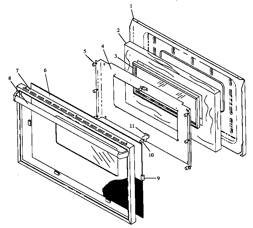 Oven door assembly (rln347ul/p1143077nl) (rln347uw/p1143077nw) (rln362ul/p1143078nl) (rln362uw/p1143078nw) (rln367ul/p1143079nl) (rln367uw/p1143079nw) (rln381ul/p1143084nl) (rln381uw/p1143084nw) (rln381uww/p1143084nww) (rln383ul/p1143080nl) (rln383uw/p114