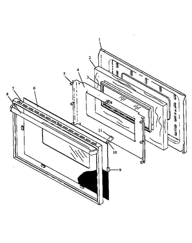 Oven door assembly (rln347ul/p1143077nl) (rln347uw/p1143077nw) (rln362ul/p1143078nl) (rln362uw/p1143078nw) (rln367ul/p1143079nl) (rln367uw/p1143079nw) (rln381ul/p1143084nl) (rln381uw/p1143084nw) (rln381uww/p1143084nww) (rln383ul/p1143080nl) (rln383uw/p114