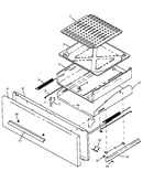Broiler drawer assembly (rln330uw/p1143073nw) (rln340ul/p1143074nl) (rln340uw/p1143074nw) (rln340vl/p1143075nl) (rln340vw/p1143075nw) (rln345ul/p1143076nl) (rln345uw/p1143076nw) (rln347ul/p1143077nl) (rln347uw/p1143077nw) (rln362ul/p1143078nl) (rln362uw/p