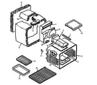 Caloric RSS358UW-P1130974NW oven cavity assembly diagram
