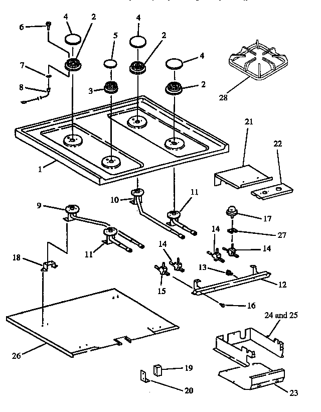 OPEN TOP BURNER ASSEMBLY