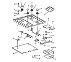 Caloric RSS358UWG-P1130891NW open top burner assembly diagram