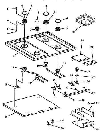 Open top burner assembly