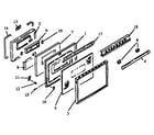 Caloric RSS358ULG-P1141207NL oven door assembly diagram