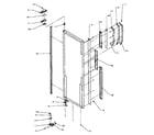 Amana SPD25AE-P1162435WE refrigerator door hinge and door parts diagram