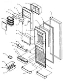 Refrigerator door (spd25ae/p1162435we) (spd25al/p1162435wl) (spd25aw/p1162435ww)