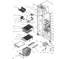 Amana SPD25AE-P1162435WE freezer shelving and refrigerator light diagram