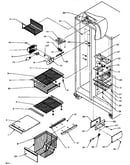 Freezer shelving and refrigerator light