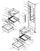 Refrigerator shelving and drawers