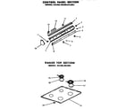 Amana 975.000 control panel and range top diagram