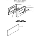 Amana 933.010 oven door and false panel diagram