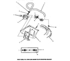 Amana LWM251W/P1176301WW inlet hose, fill hose & mixing valve mounting bracket diagram
