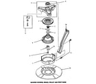 Amana LWM251W/P1176301WW bearing housing, brake, pulley & pivot dome diagram