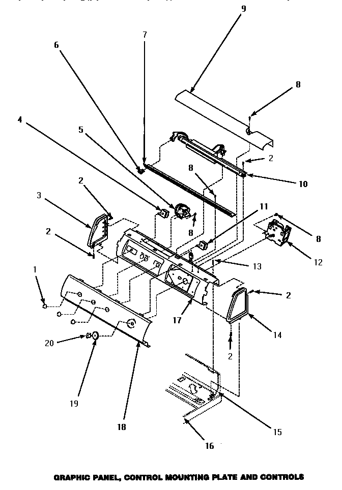 Graphic panel, control mounting plate & controls
