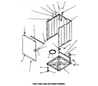 Amana LWM833W/P1176503WW front panel, base & cabinet assembly diagram