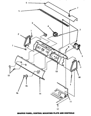 Graphic panel, control mounting plate & controls (cw3502l/p1163208wl) (cw3502w/p1163207ww) (cw4202l/pcw4202l) (cw4202w/pcw4202w) (lw3502l/p1163202wl) (lw3502w/p1163201ww) (lw3503l/p1163204wl) (lw3503w/p1163203ww) (lw4202l/p1163211wl) (lw4202w/p1163210ww)