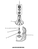 Agitator & drive bell (cw3502l/p1163208wl) (cw3502w/p1163207ww) (cw4202l/pcw4202l) (cw4202w/pcw4202w) (lw3502l/p1163202wl) (lw3502w/p1163201ww) (lw3503l/p1163204wl) (lw3503w/p1163203ww) (lw4202l/p1163211wl) (lw4202w/p1163210ww)