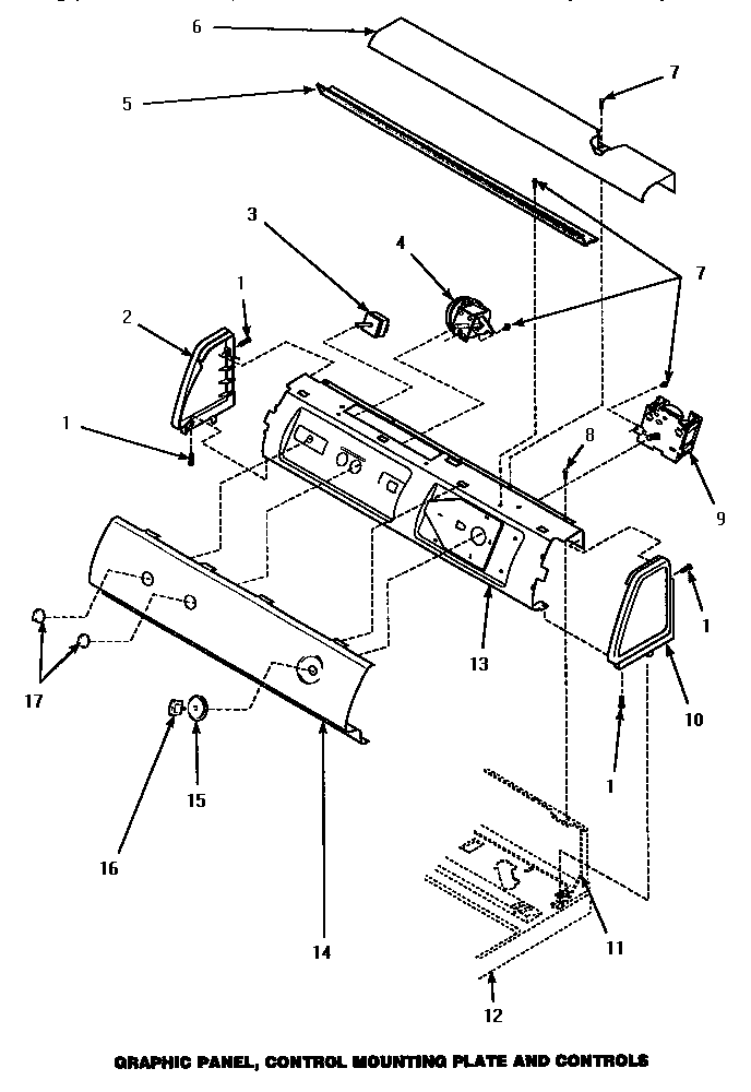 Graphic panel, control housing plate & controls