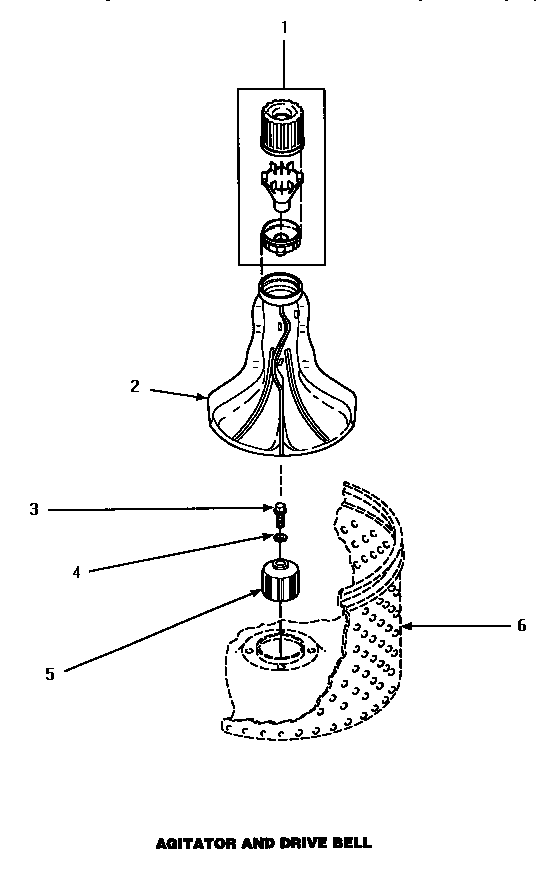 AGITATOR & DRIVE BELL (CW8203W/PCW8203W) (CW8403W/P1163311WW) (LW8203W/P1163212WW) (LW8403W/P1163305WW)