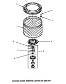 Clothes guard, washtub, lint filter & hub (cw9203w/p1163405ww) (lw4603l/p1163404wl) (lw4603w/p1163403ww) (lw9203w/p1163401ww)