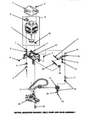 Motor, mounting bracket, belt, pump & idler assembly (cw9203w/p1163405ww) (lw4603l/p1163404wl) (lw4603w/p1163403ww) (lw9203w/p1163401ww)