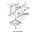 Amana LE4307L/P1163502WL cabinet, exhaust duct & base diagram