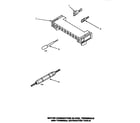 Amana LEM437W/P1176601WW motor connection block, terminals & terminal extractor tool diagram
