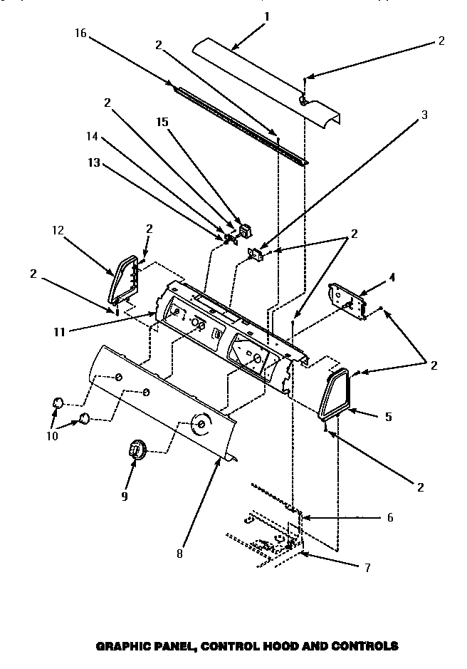 GRAPHIC PANEL, CONTROL HOOD & CONTROLS