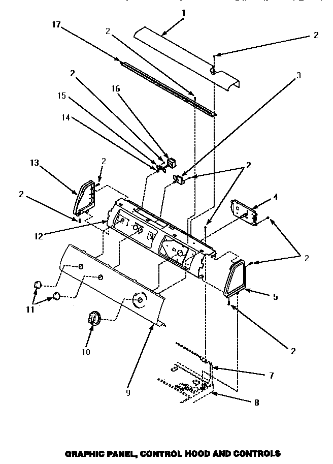 Graphic panel, control hood & controls (le4427l/p1178401wl) (le4427w/p1178401ww) (le8327w/ple8327w) (le8457w/ple8457w)
