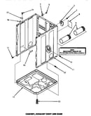 Cabinet, exhaust duct & base (le4427l/p1178401wl) (le4427w/p1178401ww) (le8327w/ple8327w) (le8457w/ple8457w)