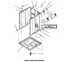 Amana LG4429L/P1158901WL cabinet, exhaust duct & base (cg8409w/pcg8409w) (lg4429l/p1158901wl) (lg4429w/p1158901ww) (lg8329w/plg8329w) (lg8459w/plg8459w) diagram