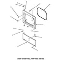 Amana LG4209W-P1158902WW lower access panel, front panel & seal (lg4209l/p1158902wl) (lg4209w/p1158902ww) (lg4509l/p1163613wl) (lg4509w/p1163612ww) (lg4609l/p1163617wl) (lg4609w/p1163616ww) (lg8509w/p1163607ww) (lg8609w/p1163619ww) (lgm429l/p1176708wl) (lgm429w/p1176707ww) (lgm44 diagram